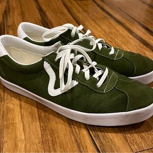 Vans Green and White Sport Low